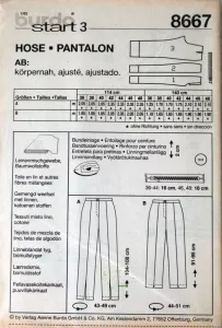 Kalhoty dámské jednoduché vel. 36-48 STŘIH