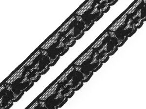 Krajka elastická 25 mm - černá