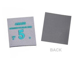 Nášivka / štítek softshell 3D potisk - šedá