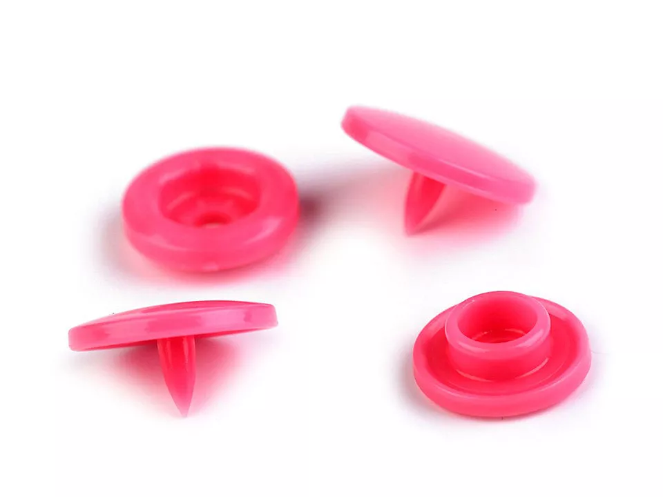 Patentky plastové / stiskací knoflíky vel. 18" - pink