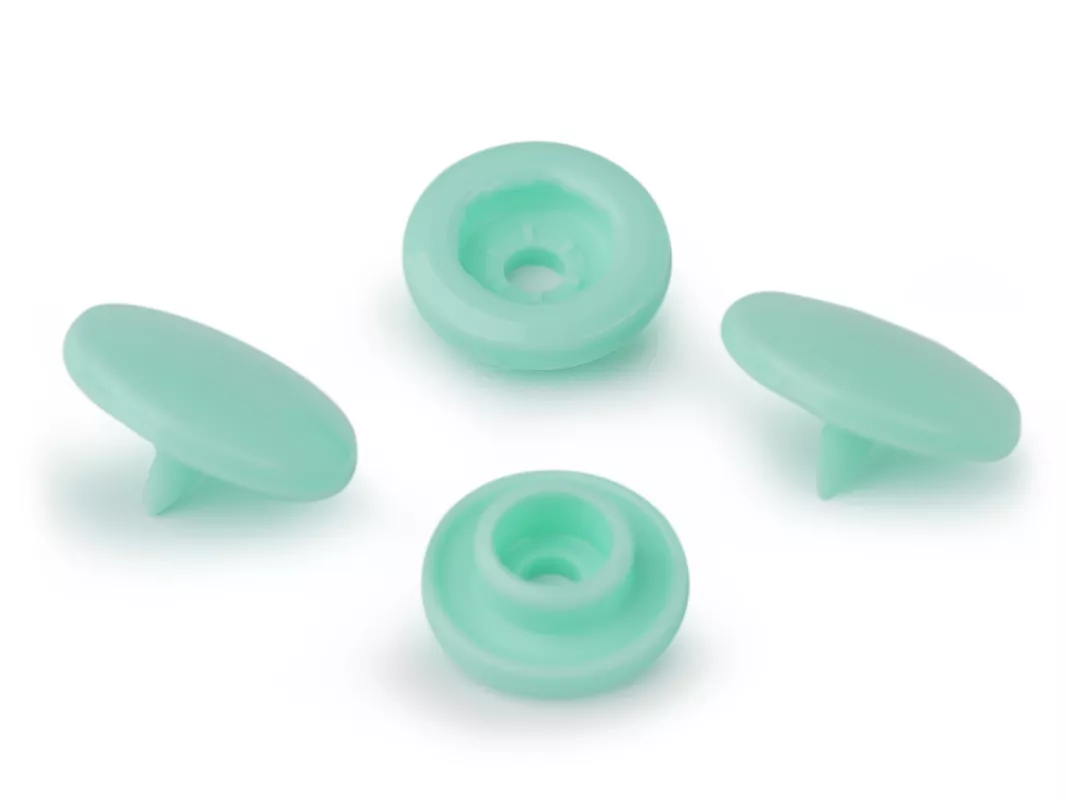 Patentky plastové / stiskací knoflíky vel. 18" - mint