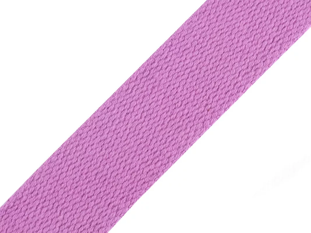 Popruh bavlněný 30 mm - fialová orchidej