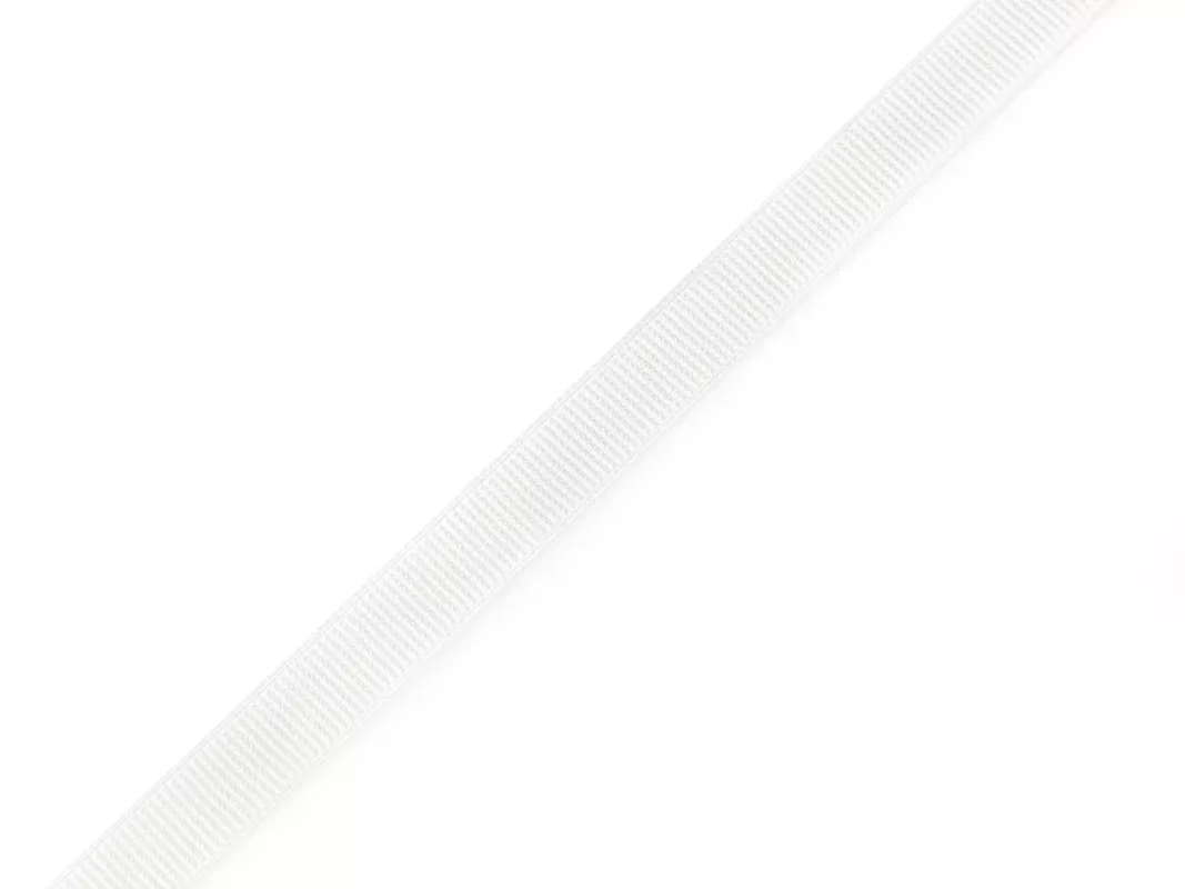 Pruženka s rypsovým vzorem / ramínková šíře 10 mm - bílá
