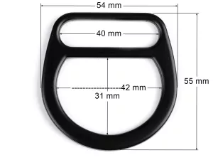 Spona kovová šíře: 40 mm - rozměry