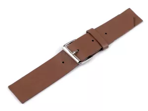Zapínání z eko kůže šíře 30 mm - světlá hnědá