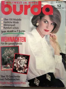 Burda 12/1992 -N- časopis se střihovou přílohou
