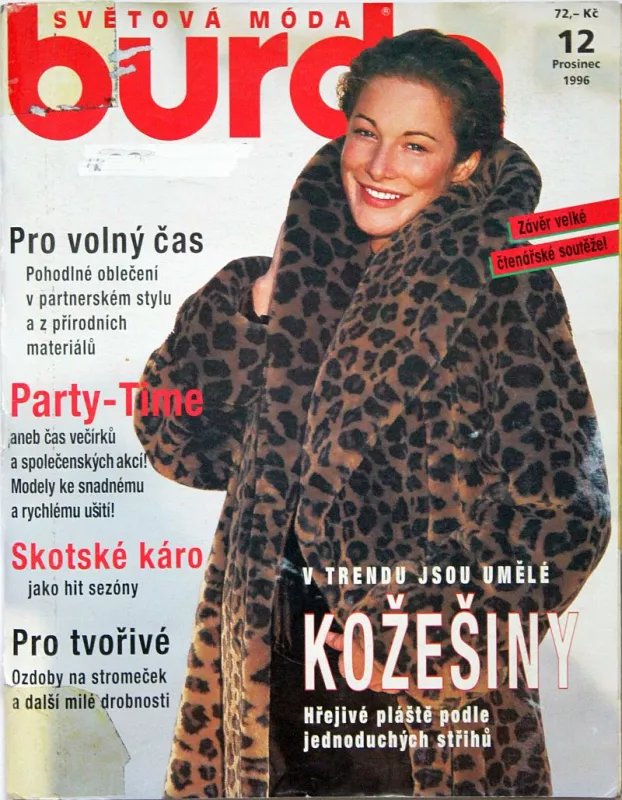 Burda 12/1996 - časopis se střihy v češtině 