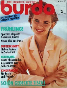 Burda 2/1992 -N- časopis se střihovou přílohou 