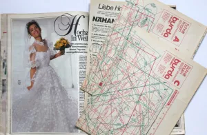 Burda 4/1986 -N- RETRO - nádherné svatební šaty