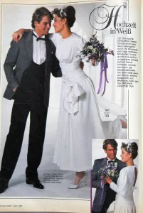 Burda 4/1986 -N- RETRO - druhý model svatebních...