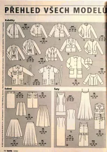Burda 5/2002 - přehled střihů