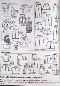 Burda 7/1996 - přehled střihů 2