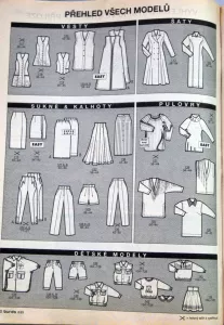 Burda 8/1993 - přehled modelů 2