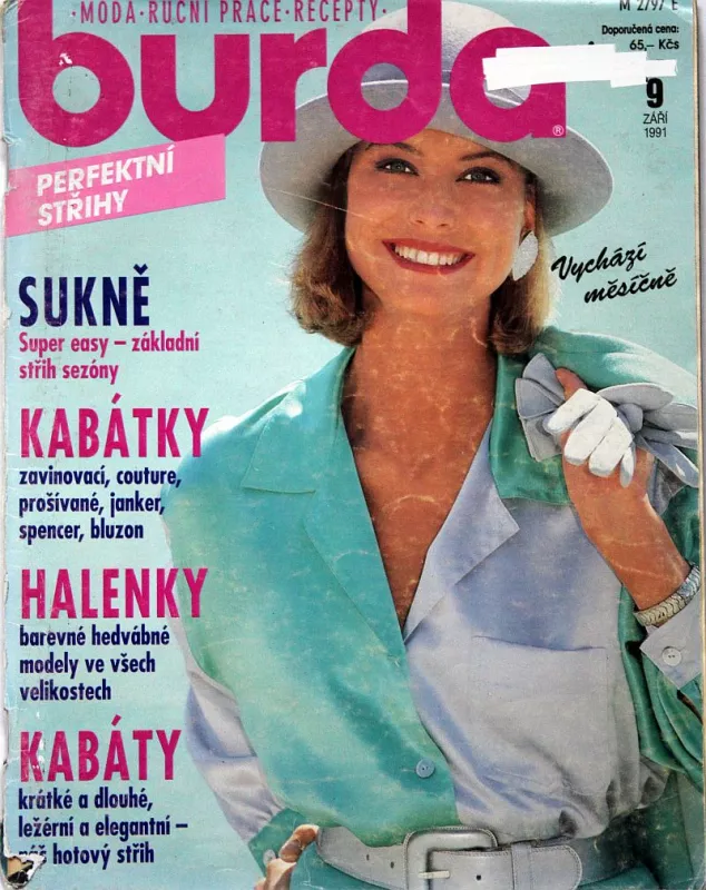 Burda 9/1991 - časopis se střihy v češtině použitý