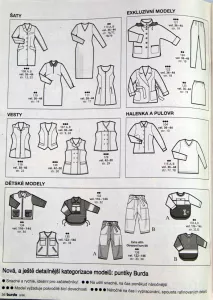 Burda 9/1996 - přehled modelů 2