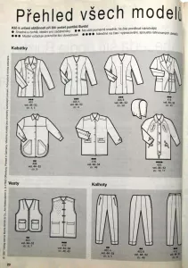 Burda pro plnoštíhlé 4/1997 - přehled střihů
