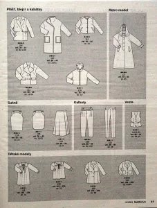 Burda style 10/2023 -CZ- - přehled střihů 2