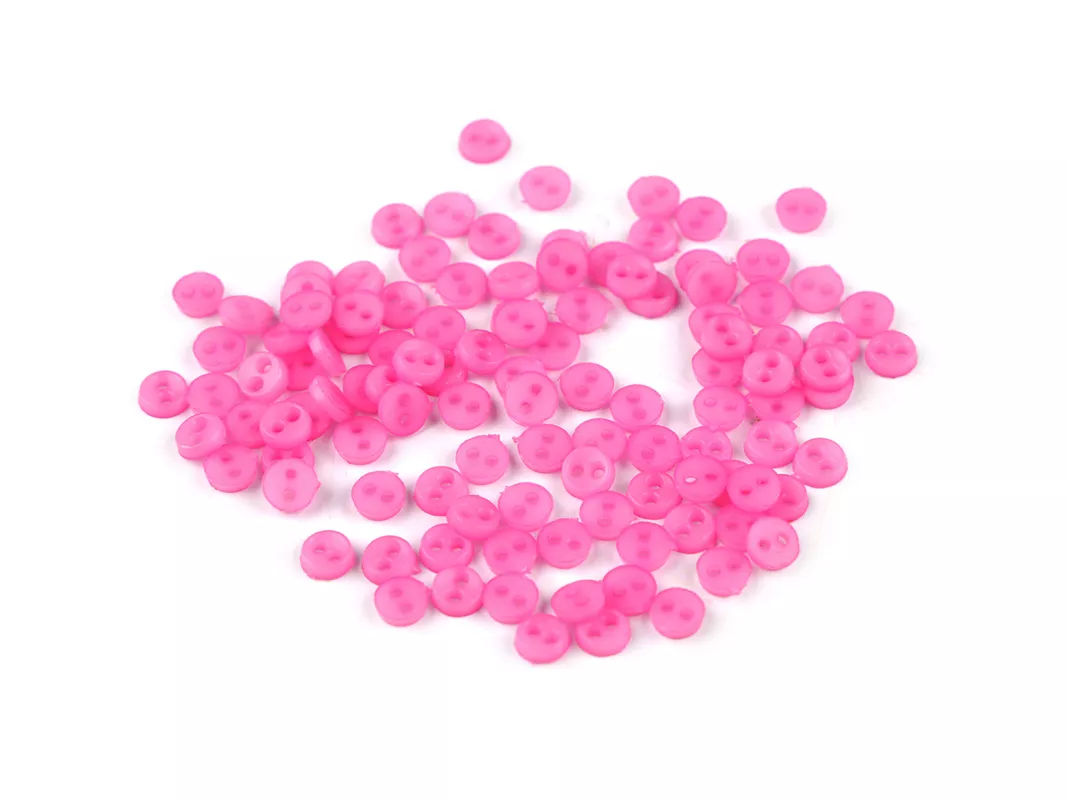 Knoflíček mini pro panenky, postavičky Ø4 mm - růžová