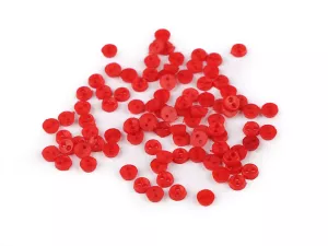 Knoflíček mini pro panenky, postavičky Ø4 mm - červená