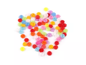 Knoflíček mini pro panenky, postavičky Ø4 mm - mix