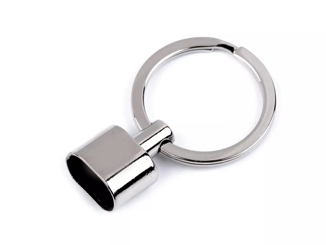 Koncovka kovová s kroužkem 8x14 mm - nikl