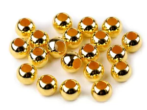 Korálky plastové Metalic s velkým průvlekem / plavkové 8x10 mm - zlaté