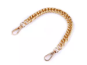 Řetízek / ucho na kabelku s karabinou délka 25 cm . růžové zlato