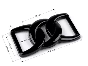 Spona průvleková na oděvy a doplňky 40 mm