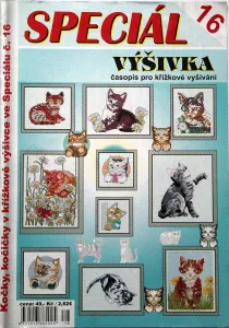  Výšivka č. 16 - Speciál "Kočky" - časopis křížková výšivka