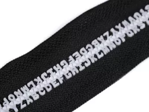 Zip kostěný No 5 délka 50 cm písmenka