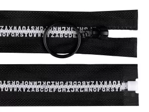 Zip kostěný No 5 délka 50 cm písmenka
