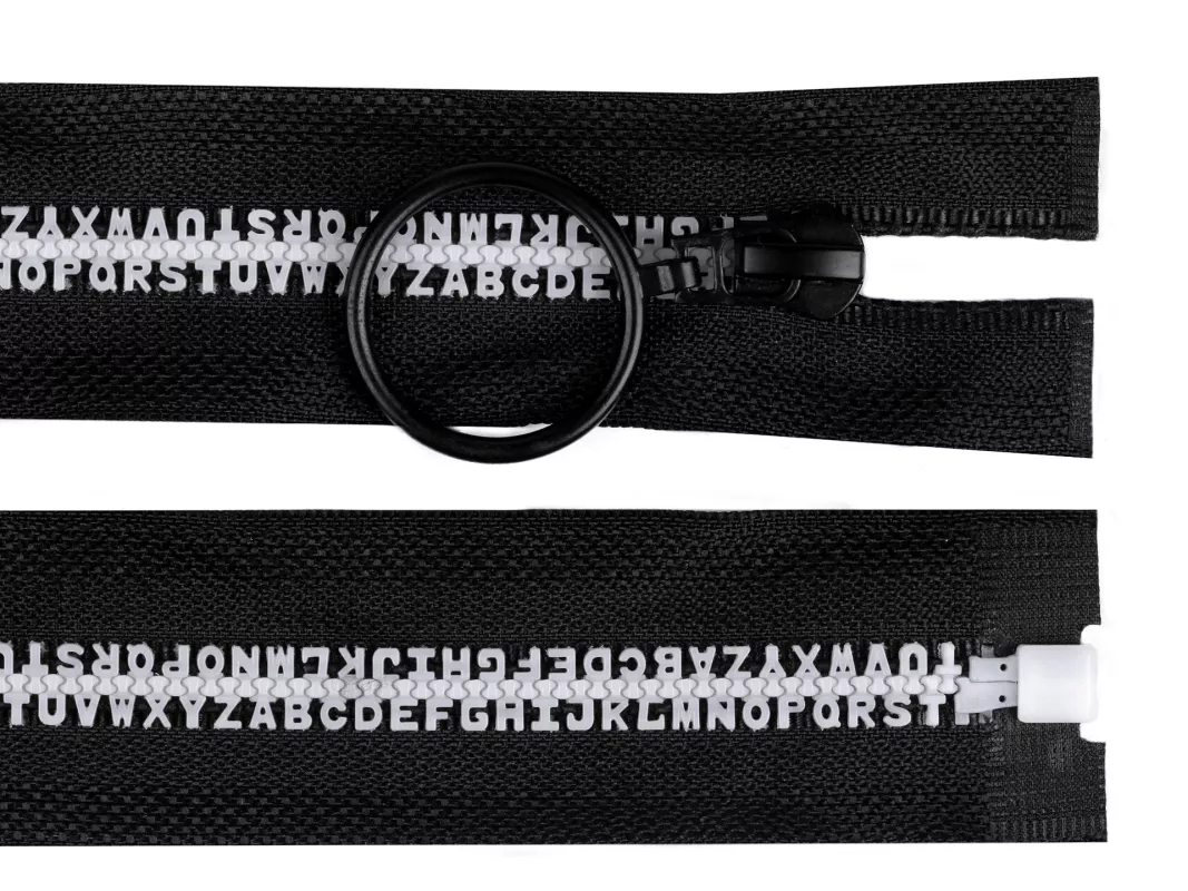 Zip kostěný No 5 délka 50 cm písmenka