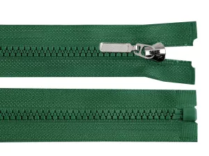 Zip kostěný No5 délka 70 cm s ozdobným jezdcem - zelená smrková