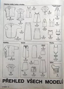 Burda 6/1998 -CZ- časopis se střihovou přílohou Burda 6/1998 -CZ- přehled modelů 1