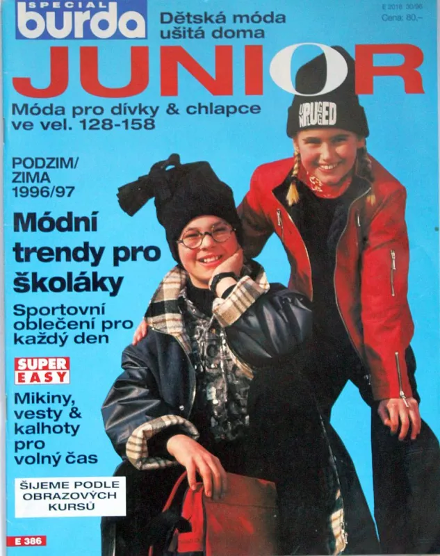 Burda - Móda pro dívky a chlapce JUNIOR podzim/zima 1996/97 -CZ