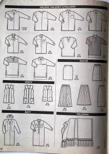 Burda - Móda pro plnoštíhlé 3/1995 -CZ- přehled střihů 2