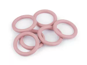 Kroužek dřevěný barevný vnější Ø58 mm - stříbrný