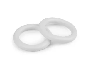 Kroužek dřevěný barevný vnější Ø58 mm - stříbrný
