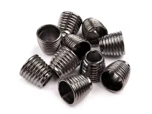 Koncovka kovová na šňůru Ø6,7 mm - černý nikl