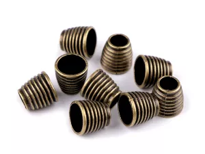 Koncovka kovová na šňůru Ø6,7 mm - staromosaz