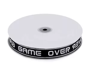 Lampas / rypsová stuha Game over šíře 25 mm - balení