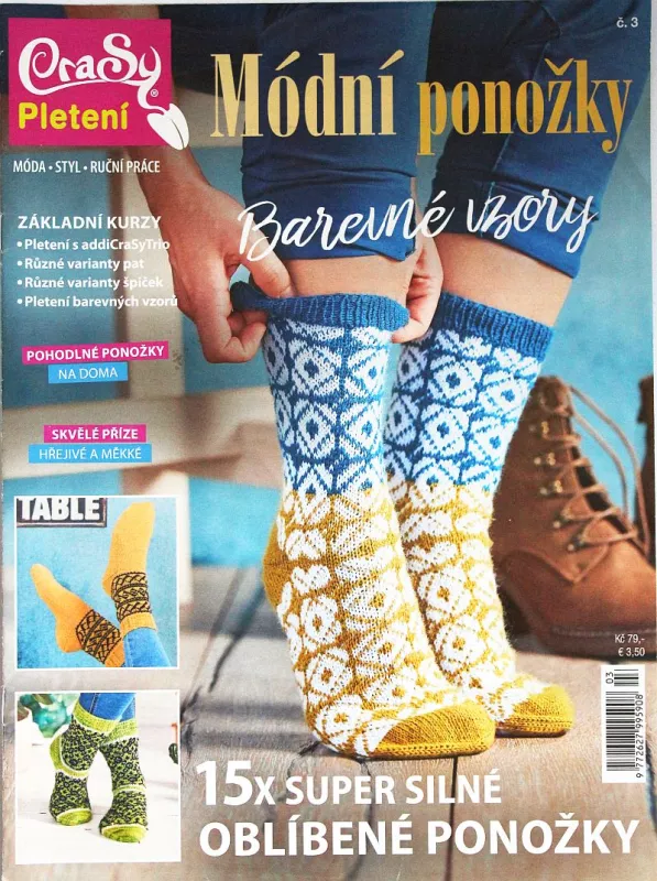Módní ponožky - pletení barevných vzorů -CZ-
