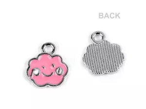 Přívěsek kovový / taháček na zip mráček 11x13 mm - zadní strana