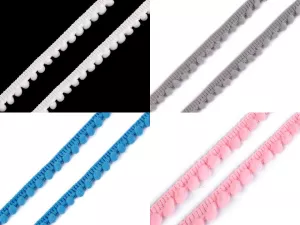 Prýmek šíře 11 mm s bambulkami Ø5 mm