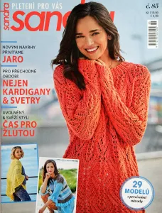 Sandra - pletení pro Vás č.85 -CZ- Vítání jara - čas na žlutou