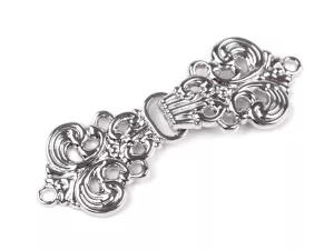 Zapínání ozdobné filigránové 21x59 mm - nikl