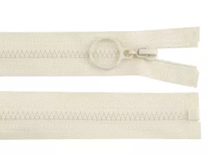 Zip kostěný No3 délka 60 cm s kroužkem - béžová nejsvětlejší
