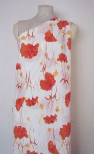 Šatovka - bílá s oranžovými květy