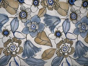 Květuška - modrá šatovka vzor