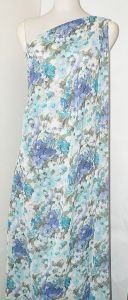 Šatovka - šifonová s modrými květy